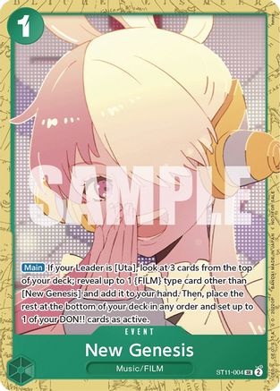 New Genesis (Starter Deck 11: Uta Deck Battle) (ST11-004) [One Piece Promotion Cards] One Piece Single Bandai