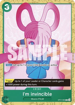 I'm invincible (Starter Deck 11: Uta Deck Battle) (ST11-005) [One Piece Promotion Cards] One Piece Single Bandai