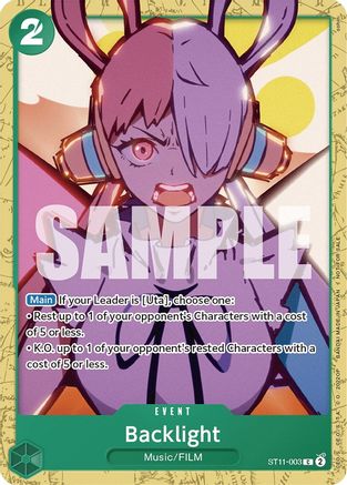 Backlight (Starter Deck 11: Uta Deck Battle) (ST11-003) [One Piece Promotion Cards] One Piece Single Bandai