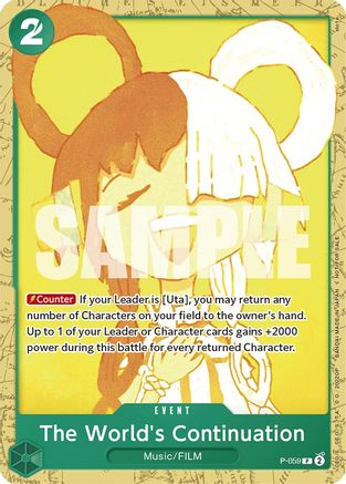 The World's Continuation (Starter Deck 11: Uta Deck Battle) (P-059) [One Piece Promotion Cards] One Piece Single Bandai