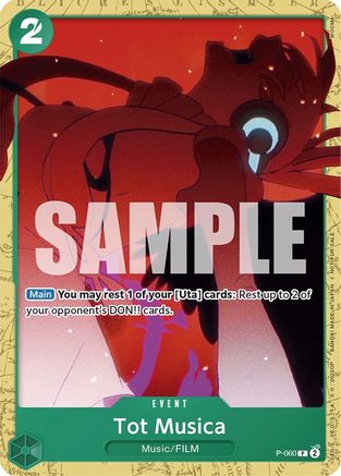 Tot Musica (Starter Deck 11: Uta Deck Battle) (P-060) [One Piece Promotion Cards] One Piece Single Bandai