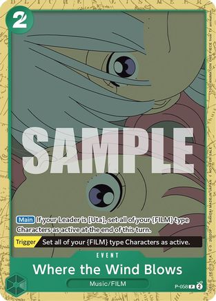 Where the Wind Blows (Starter Deck 11: Uta Deck Battle) (P-058) [One Piece Promotion Cards] One Piece Single Bandai