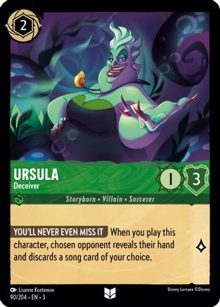 Ursula - Deceiver (90/204) [Into the Inklands] Cold Foil Lorcana Single Disney