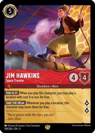 Jim Hawkins - Space Traveler (109/204) [Into the Inklands] Cold Foil Lorcana Single Disney