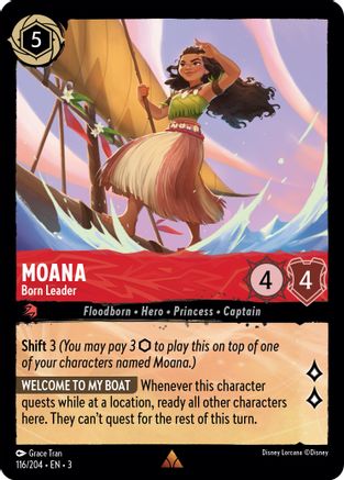 Moana - Born Leader (116/204) [Into the Inklands] Lorcana Single Disney