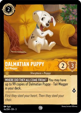 Dalmatian Puppy - Tail Wagger (4a/204) (4a/204) [Into the Inklands] Lorcana Single Disney