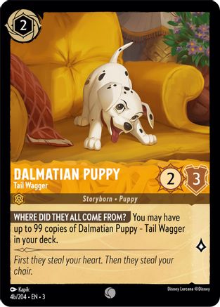 Dalmatian Puppy - Tail Wagger (4b/204) (4b/204) [Into the Inklands] Lorcana Single Disney