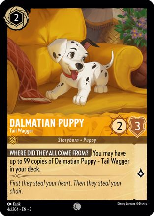 Dalmatian Puppy - Tail Wagger (4c/204) (4c/204) [Into the Inklands] Lorcana Single Disney