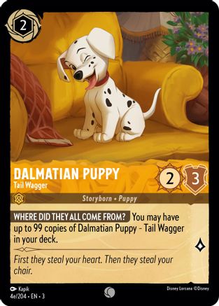 Dalmatian Puppy - Tail Wagger (4e/204) (4e/204) [Into the Inklands] Lorcana Single Disney