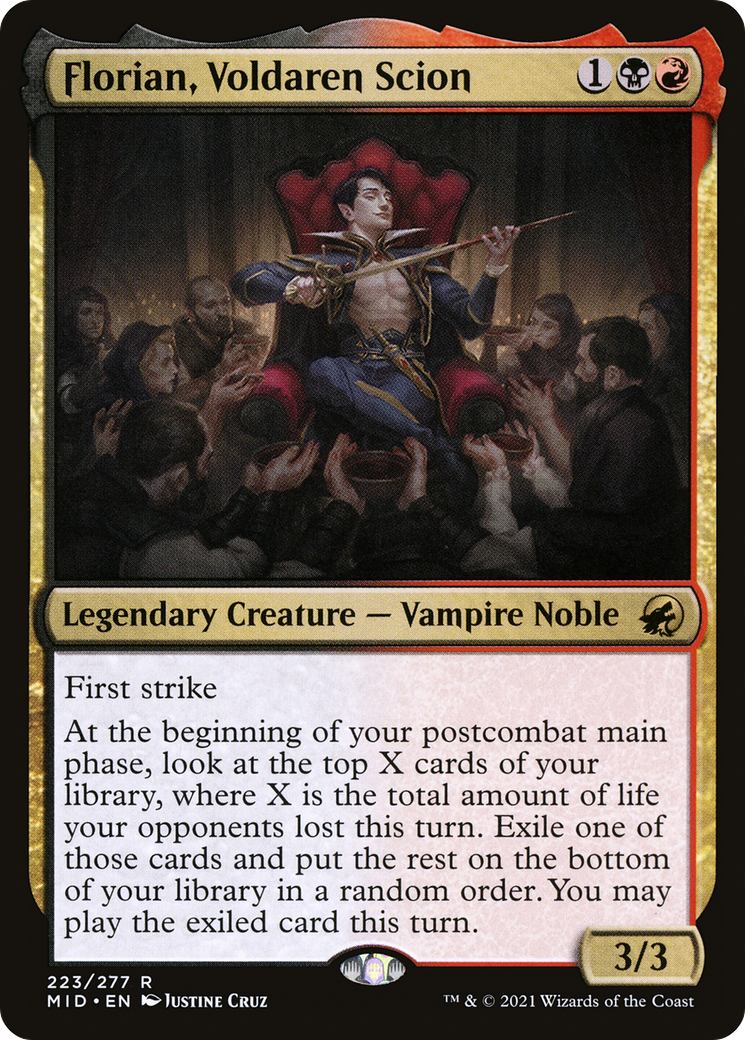 Florian, Voldaren Scion (MID-223) [Innistrad: Midnight Hunt] Foil MTG Single Wizards of the Coast