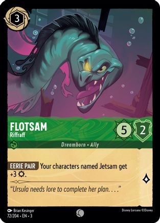 Flotsam - Riffraff (72/204) [Into the Inklands] Lorcana Single Disney