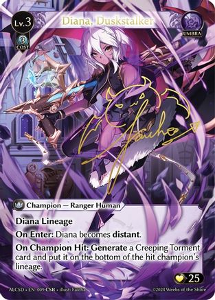 Diana, Duskstalker (CSR) (009) [Alchemical Revolution Starter Decks] Foil Grand Archive Single Weebs of the Shore