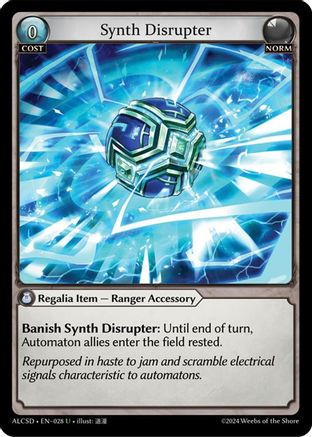 Synth Disrupter (028) [Alchemical Revolution Starter Decks] Foil Grand Archive Single Weebs of the Shore