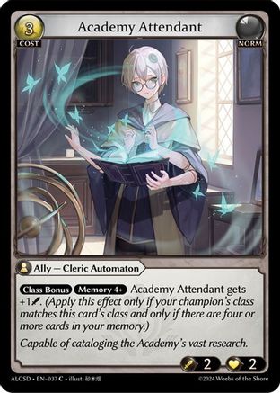 Academy Attendant (037) [Alchemical Revolution Starter Decks] Grand Archive Single Weebs of the Shore