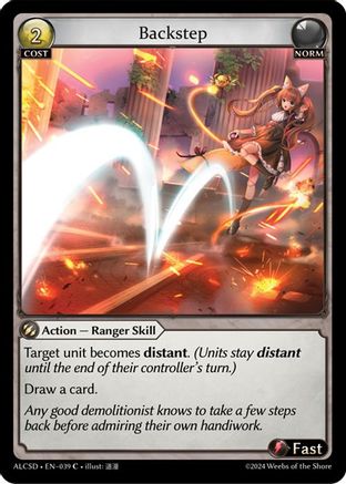 Backstep (039) [Alchemical Revolution Starter Decks] Grand Archive Single Weebs of the Shore