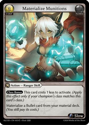 Materialize Munitions (055) [Alchemical Revolution Starter Decks] Grand Archive Single Weebs of the Shore