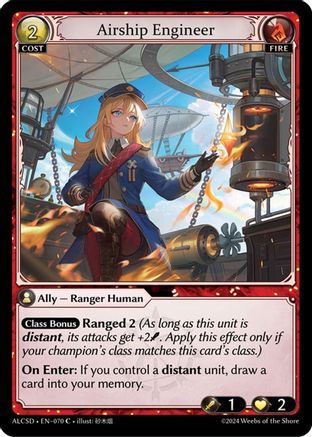 Airship Engineer (070) [Alchemical Revolution Starter Decks] Grand Archive Single Weebs of the Shore