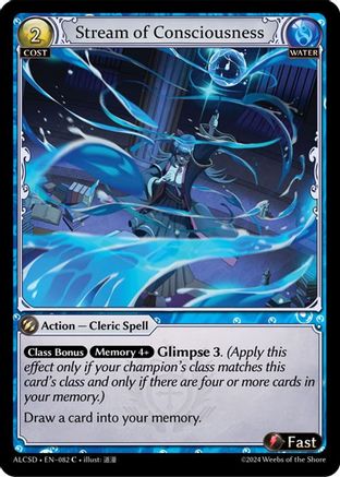 Stream of Consciousness (082) [Alchemical Revolution Starter Decks] Foil Grand Archive Single Weebs of the Shore