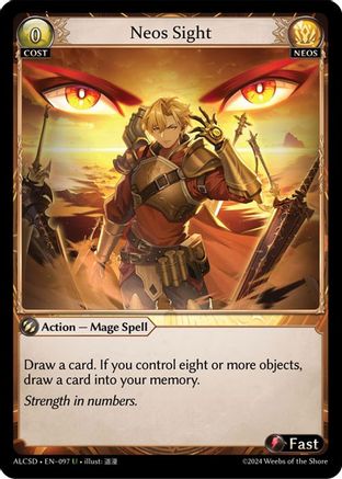 Neos Sight (097) [Alchemical Revolution Starter Decks] Grand Archive Single Weebs of the Shore