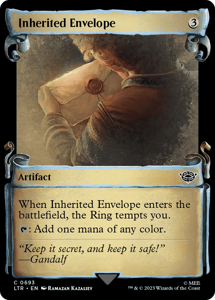 Inherited Envelope (Showcase Scrolls) (LTR-693) [The Lord of the Rings: Tales of Middle-earth] (Showcase) Foil MTG Single Wizards of the Coast