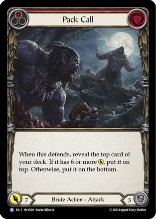 Pack Call (Red) [HVY020] (Heavy Hitters)  Rainbow Foil Flesh And Blood Single Flesh And Blood   