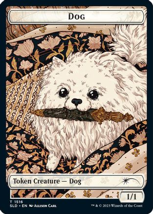 Dog // Cat Double-Sided Token (SLD-1516 // 1517) [Secret Lair Drop Series] Foil MTG Single Wizards of the Coast