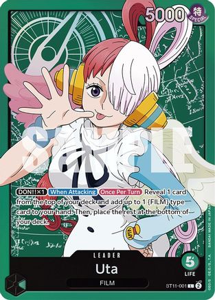 Uta (001) (ST11-001) [Starter Deck 11: Uta] Foil One Piece Single Bandai