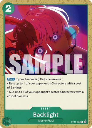 Backlight (ST11-003) [Starter Deck 11: Uta] One Piece Single Bandai