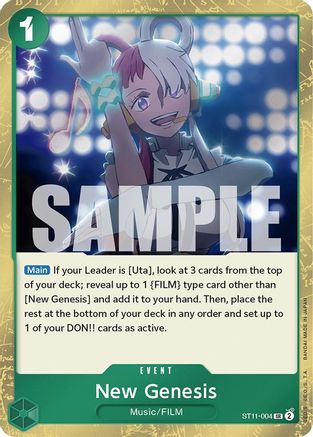 New Genesis (ST11-004) [Starter Deck 11: Uta] Foil One Piece Single Bandai