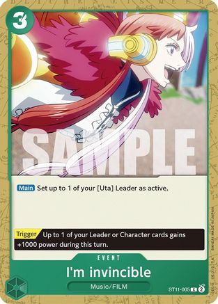 I'm invincible (ST11-005) [Starter Deck 11: Uta] One Piece Single Bandai