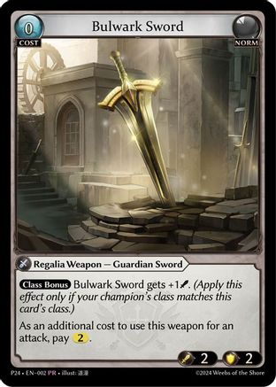 Bulwark Sword (002) [Promotional Cards] Foil Grand Archive Single Weebs of the Shore