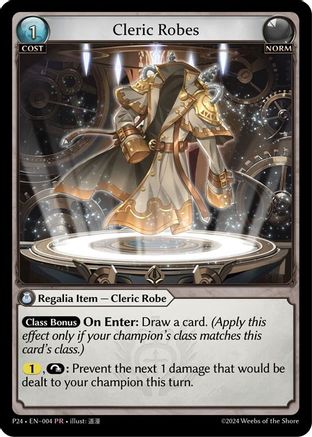 Cleric Robes (004) [Promotional Cards] Foil Grand Archive Single Weebs of the Shore
