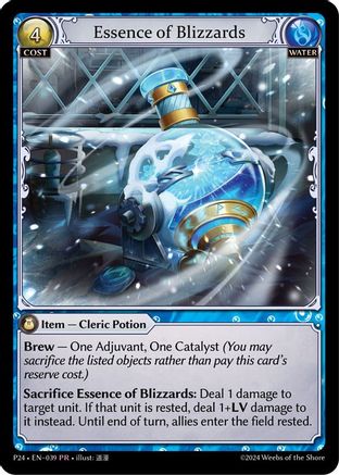 Essence of Blizzards (039) [Promotional Cards] Foil Grand Archive Single Weebs of the Shore