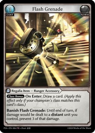 Flash Grenade (006) [Promotional Cards] Foil Grand Archive Single Weebs of the Shore