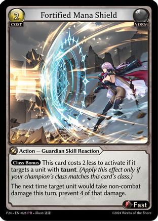 Fortified Mana Shield (028) [Promotional Cards] Foil Grand Archive Single Weebs of the Shore