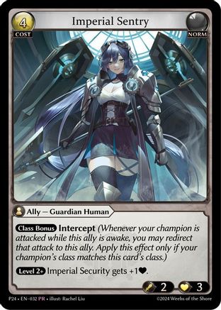 Imperial Sentry (032) [Promotional Cards] Foil Grand Archive Single Weebs of the Shore