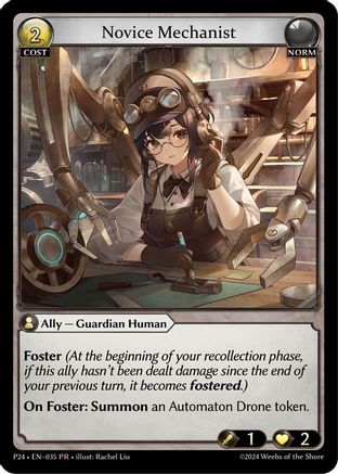 Novice Mechanist (035) [Promotional Cards] Foil Grand Archive Single Weebs of the Shore