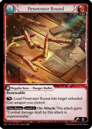 Penetrator Round (019) [Promotional Cards] Foil Grand Archive Single Weebs of the Shore