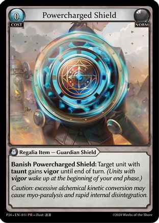 Powercharged Shield (011) [Promotional Cards] Foil Grand Archive Single Weebs of the Shore