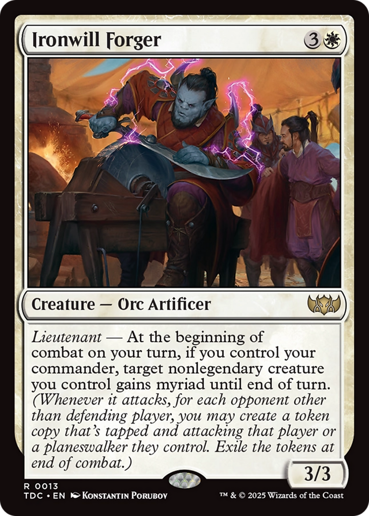 Ironwill Forger (TDC-013) [Commander: Tarkir: Dragonstorm] MTG Single Wizards of the Coast