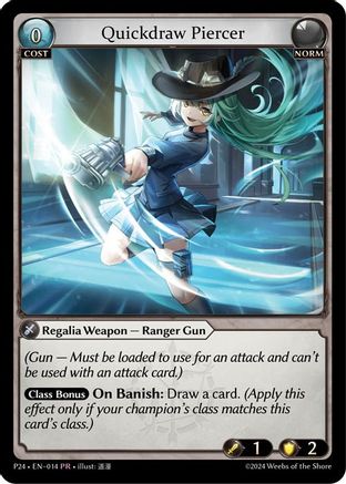 Quickdraw Piercer (014) [Promotional Cards] Grand Archive Single Weebs of the Shore
