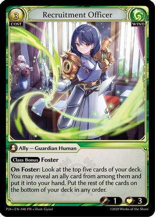 Recruitment Officer (040) [Promotional Cards] Foil Grand Archive Single Weebs of the Shore
