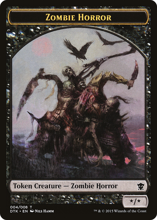 Zombie Horror Token (DTK-004) [Tokens] Dragons of Tarkir Tokens MTG Single Wizards of the Coast