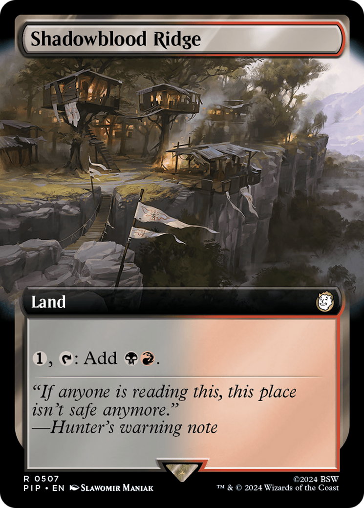 Shadowblood Ridge (PIP-507) [Fallout] (Extended Art) Foil MTG Single Wizards of the Coast