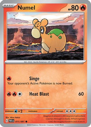 Numel (11) Reverse Holofoil [SV: Paldean Fates] Pokemon Single Pokémon