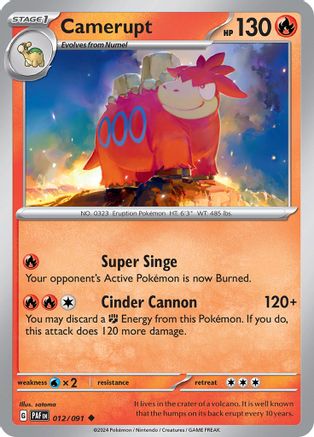 Camerupt (12) [SV: Paldean Fates] Pokemon Single Pokémon