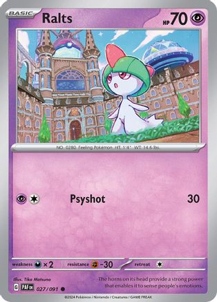 Ralts - 027/091 [SV: Paldean Fates] Pokemon Single Pokémon