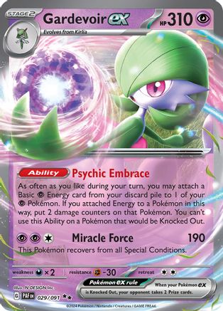 Gardevoir ex - 029/091 Holofoil [SV: Paldean Fates] Pokemon Single Pokémon