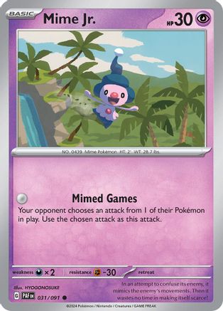 Mime Jr. - 031/091 [SV: Paldean Fates] Pokemon Single Pokémon