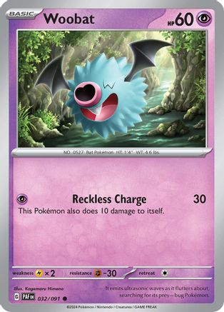 Woobat (32) [SV: Paldean Fates] Pokemon Single Pokémon